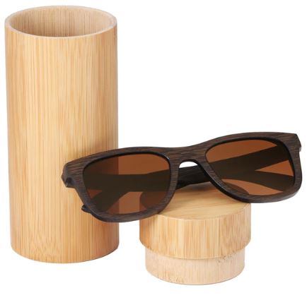 2022 New Bamboo Sunglasses Men, Women Polarized UV400 Mirror All Wood Sunglasses - BB412 Brown / Tube Case