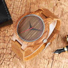 Bamboo Watch Quartz Analog Wristwatch Natural wood coffee dial, Model BB922 - Bamboobud