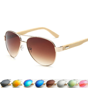 Bamboo Sunglasses Pilot Style UV400 lenses - BB212