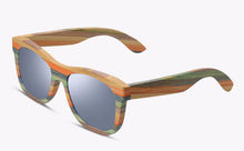 Bamboo Sunglasses Polarized Skateboard style, color silver, Model BB281 - bamboobud.com