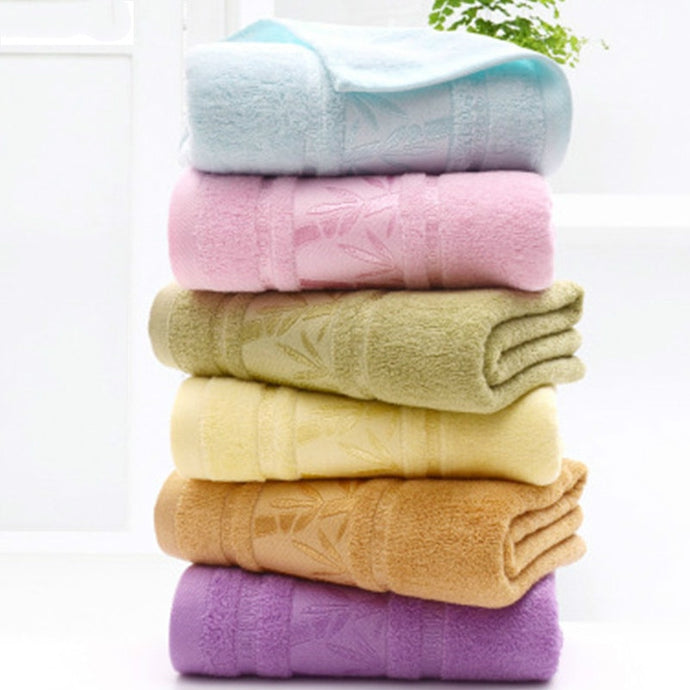 Bath Towel Bamboo Fiber Bath Towel 70*140 Thickened Bamboo Forest Gift  Large Bath Towel