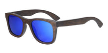 Bamboo sunglasses men, women polarized UV400 mirror all wood sunglasses, color blue, Model BB412 - bamboobud.com