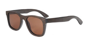 Bamboo sunglasses men, women polarized UV400 mirror all wood sunglasses, color brown, Model BB412 - bamboobud.com