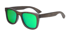 Bamboo sunglasses men, women polarized UV400 mirror all wood sunglasses, color green, Model BB412 - bamboobud.com