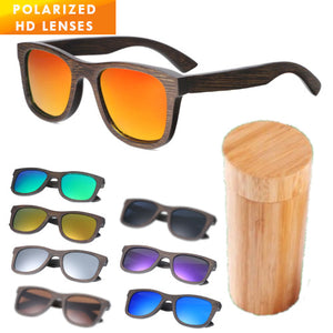 Bamboo sunglasses men, women polarized UV400 mirror all wood sunglasses, Model BB412 - bamboobud.com