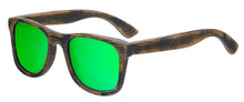 Bamboo sunglasses men women rugged design polarized UV400 all wood sunglasses, color green, Model BB718 - bamboobud.com