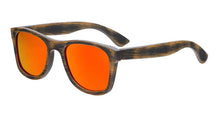 Bamboo sunglasses men women rugged design polarized UV400 all wood sunglasses, color red, Model BB718 - bamboobud.com