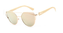 Bamboo Sunglasses Polarized UV400 Butterfly style, color pink, Model BB602 - bamboobud.com