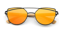 Bamboo Sunglasses Polarized UV400 Butterfly style, color red, Model BB602 - bamboobud.com
