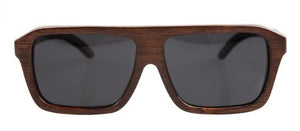 Bamboo Sunglasses Polarized UV400 Wrap Design, color black, Model BB312 - bamboobud.com