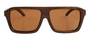 Bamboo Sunglasses Polarized UV400 Wrap Design, color brown, Model BB312 - bamboobud.com