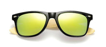 Bamboo Sunglasses with UV400, color black-gold, Model BB408 - bamboobud.com