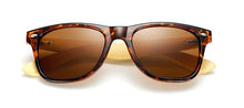 Best Bamboo Sunglasses with UV400, color leopard, Model BB408 - bamboobud.com