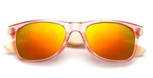 Best Bamboo Sunglasses with UV400, color red mercury, Model BB408 - bamboobud.com