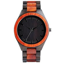 Bamboo Wooden Watch with plain face in contrast wood shade, Model BB920 - Bamboobud