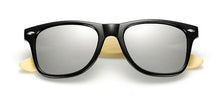 Polarized Best Bamboo Sunglasses with UV400 protection, color black-silver, Model BB512 - bamboobud.com