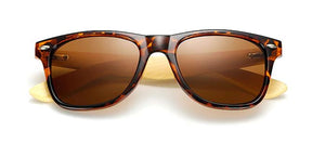 Polarized Best Bamboo Sunglasses with UV400 protection, color leopard, Model BB512 - bamboobud.com