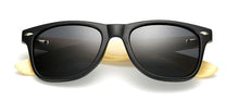 Polarized Best Bamboo Sunglasses with UV400 protection, color matt-black, Model BB512 - bamboobud.com