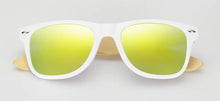 Polarized Best Bamboo Sunglasses with UV400 protection, color white-gold, Model BB512 - bamboobud.com