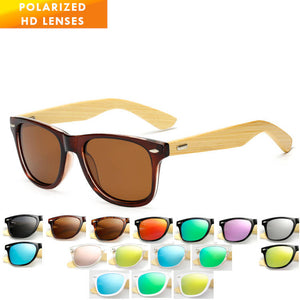 Polarized Best Bamboo Sunglasses with UV400 protection, Model BB512 - bamboobud.com