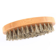 Natural Bamboo Brush Set - Boar Bristle Brush + Handmade Green Sandalwood/ Pearwood Double-sided Comb For Moustache