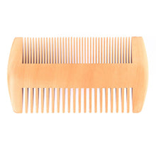 Natural Bamboo Brush Set - Boar Bristle Brush + Handmade Green Sandalwood/ Pearwood Double-sided Comb For Moustache